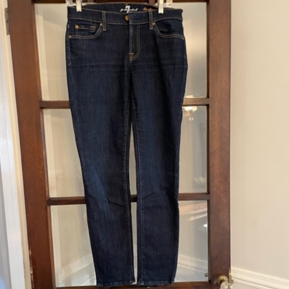 7 For All Mankind "The Slim Cigarette" Jean in Dark Wash, Size 27 - Picture 1 of 9